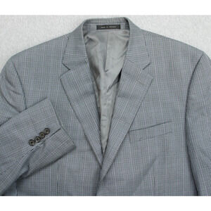 Lauren Ralf Lauren Blazer Mens 42L Houndstooth 2 Buttons Single Breast